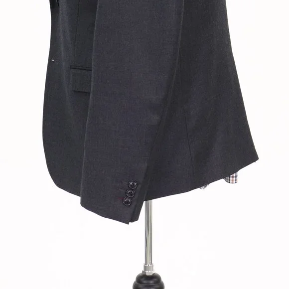 Frank & Oak 42R Gray Solid 2-Button Sport Coat Blazer Jacket G111